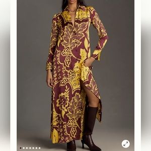 Corey Lynn Calter Long Sleeve Printed Shirt Dress S